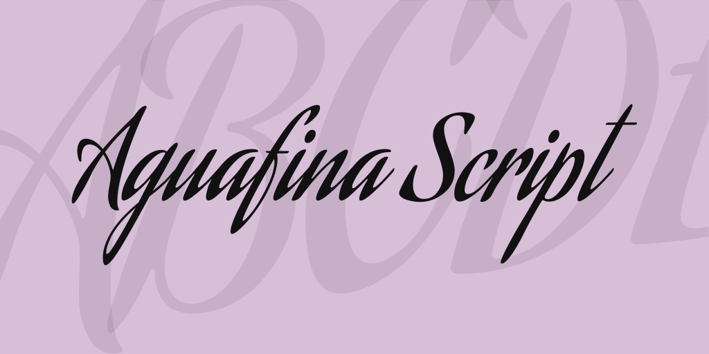 Aguafina Script illustration 1