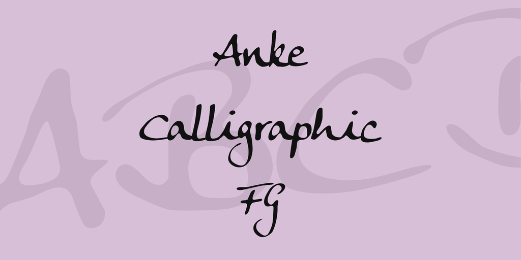 Anke Calligraphic FG illustration 1