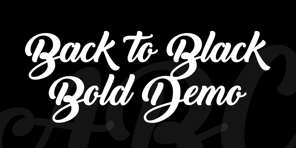 Back to Black Bold Demo illustration 2