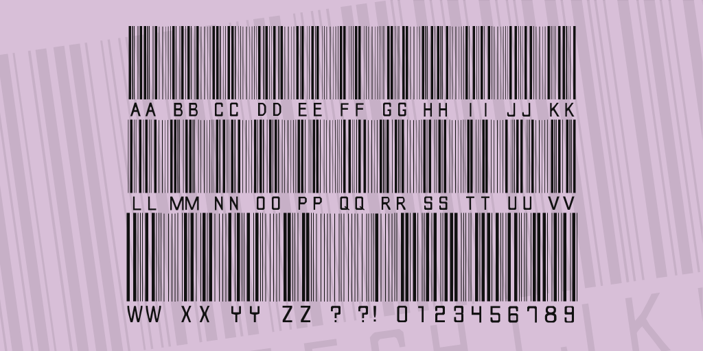 barcode font illustration 2