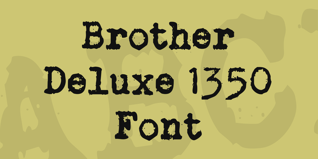 Brother Deluxe 1350 Font illustration 1