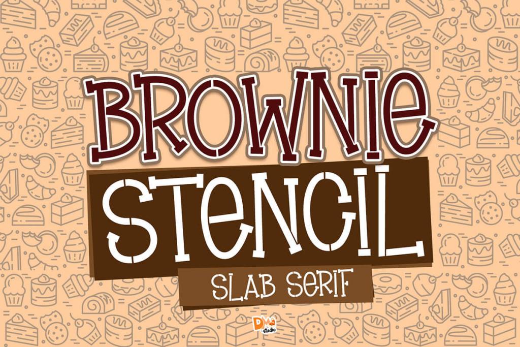 Brownie Stencil illustration 3