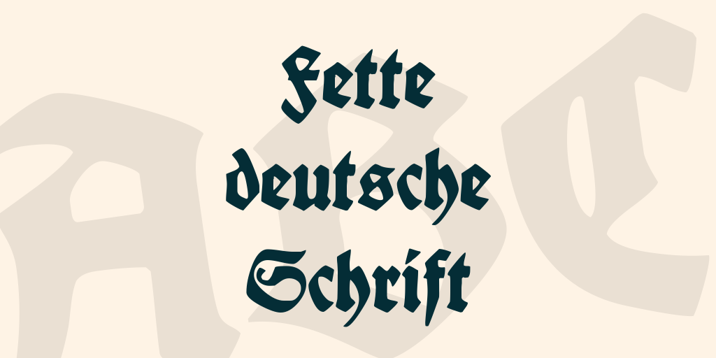 Fette deutsche Schrift illustration 1