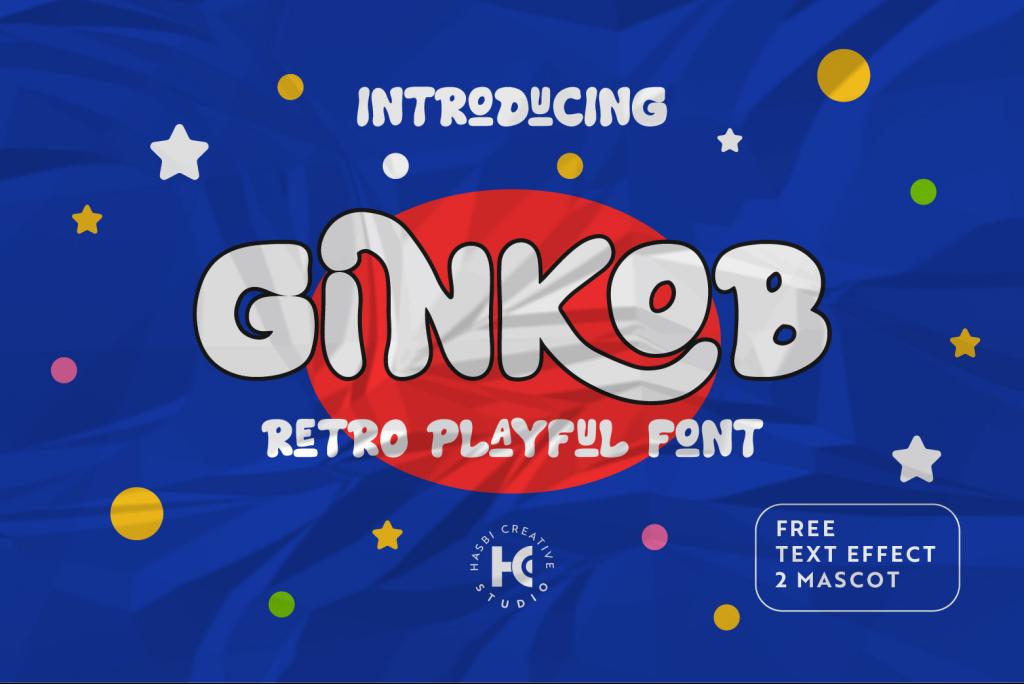 Ginkob Retro Font illustration 3