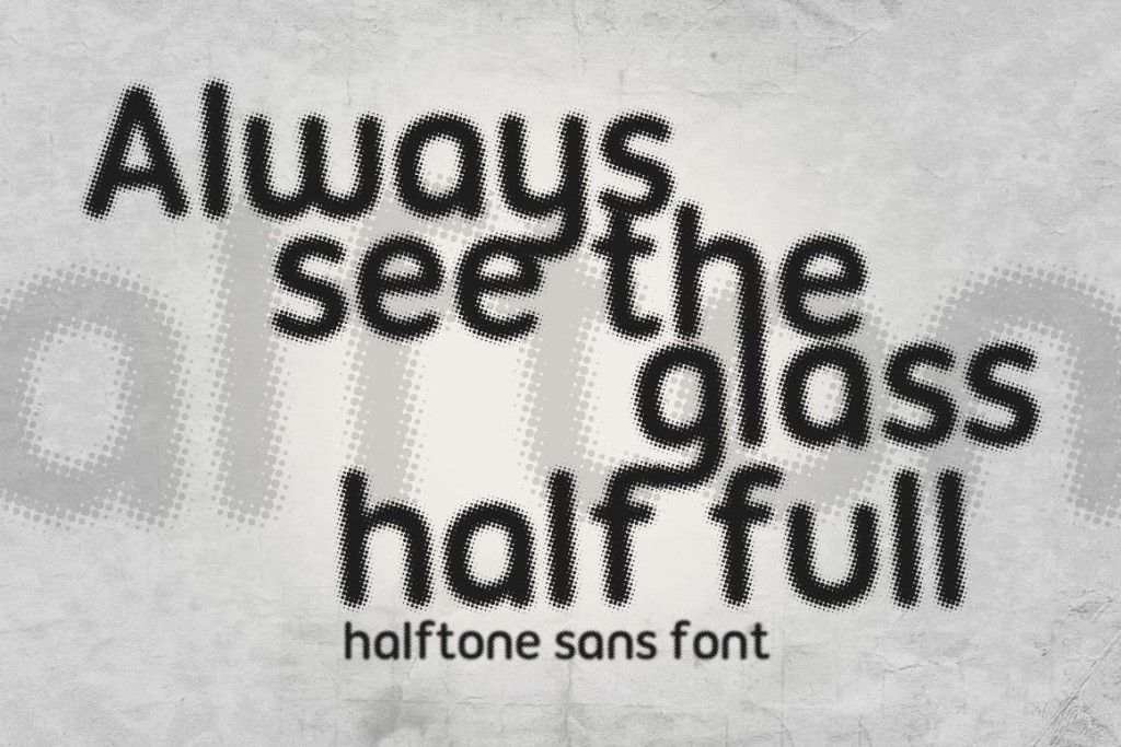Halftone Font illustration 5