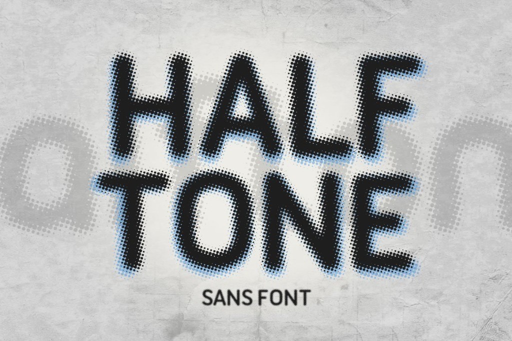 Halftone Font illustration 6