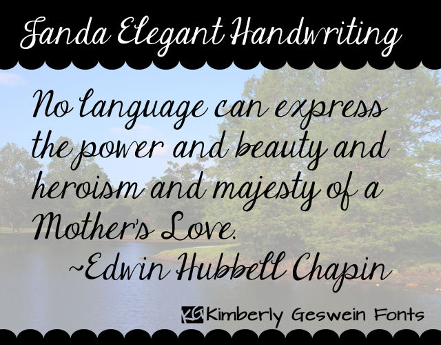 Janda Elegant Handwriting illustration 1