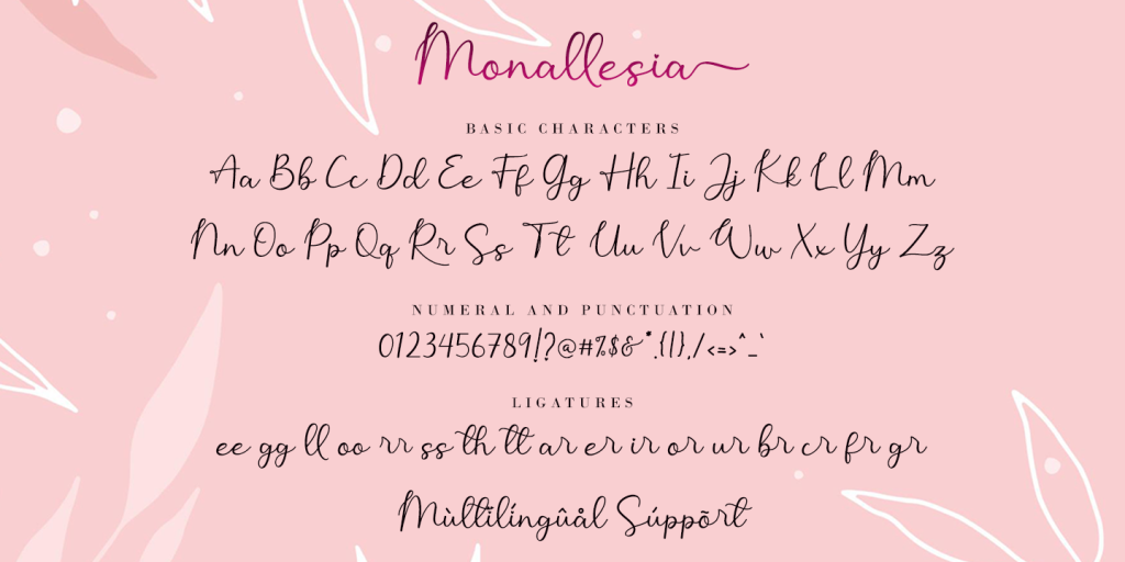 Monallesia Script illustration 3