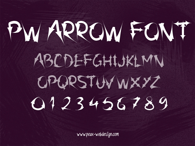 PW Arrow font illustration 1
