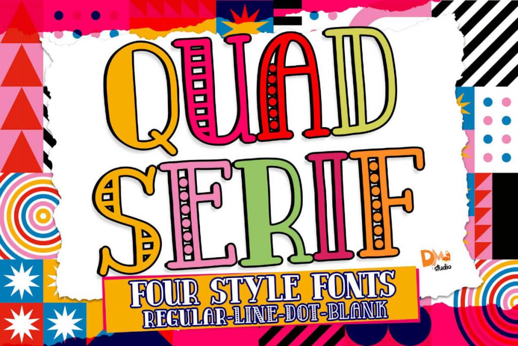 Quad Serif Line illustration 3