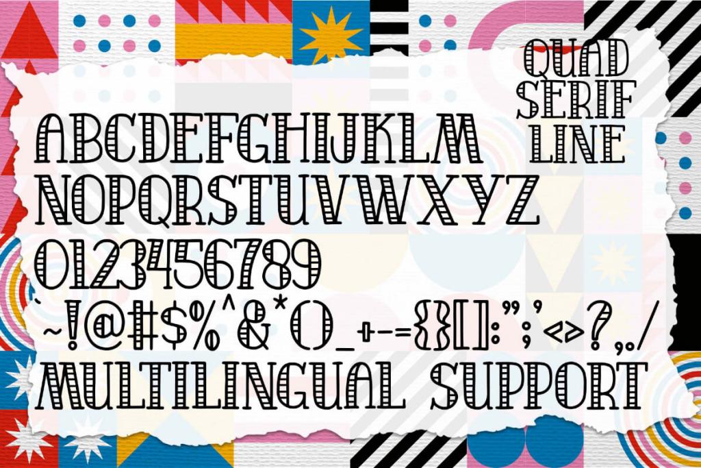 Quad Serif Line illustration 4