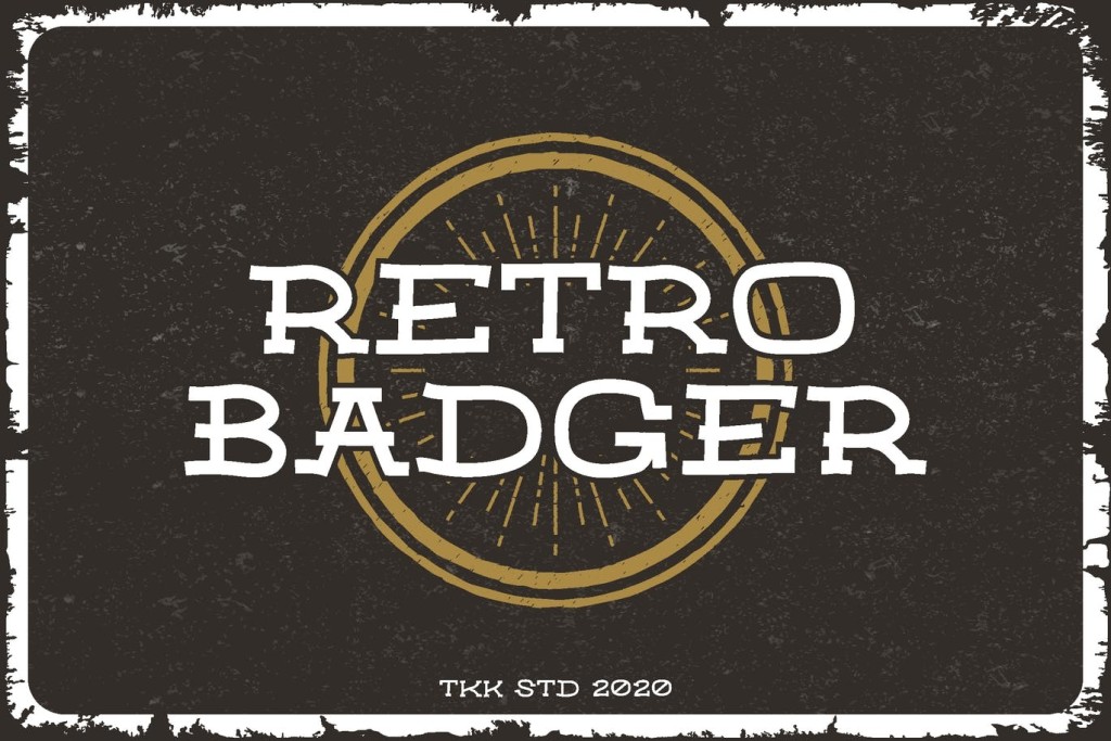 Retro Badger illustration 2