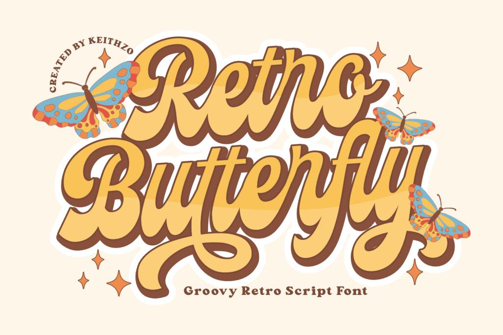 Retro Butterfly illustration 2