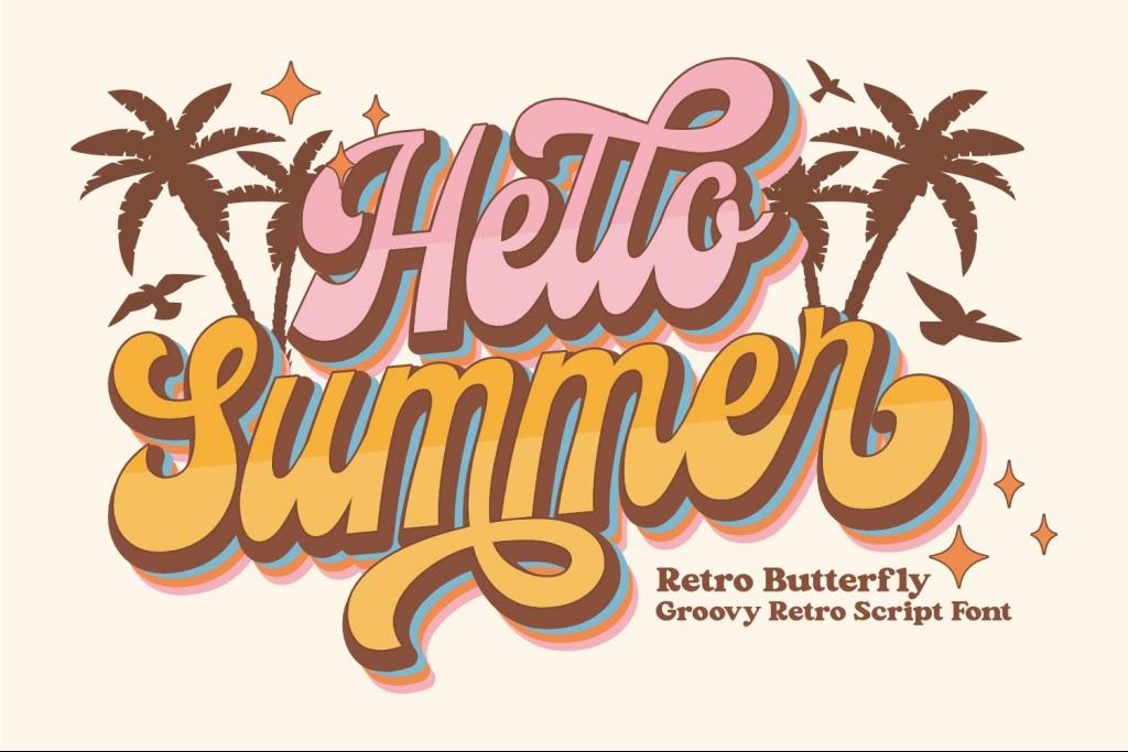Retro Butterfly illustration 6