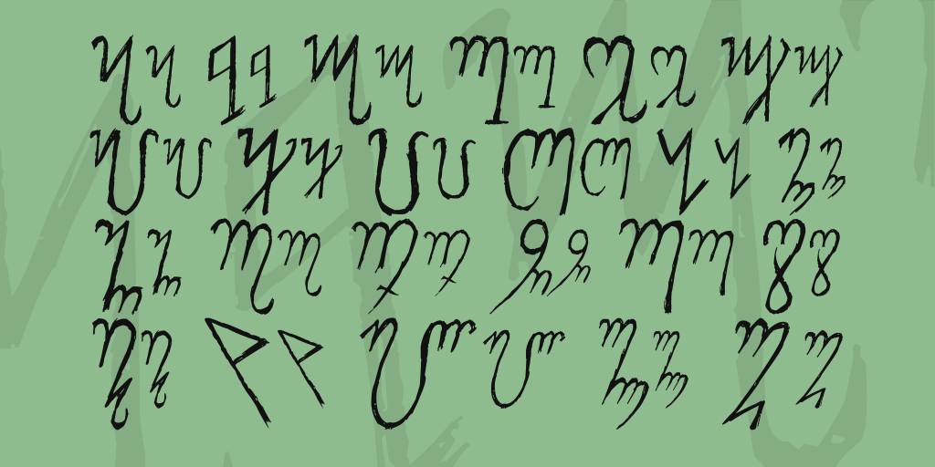 Theban Alphabet illustration 2
