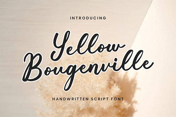 Yellow Bougenville illustration 2
