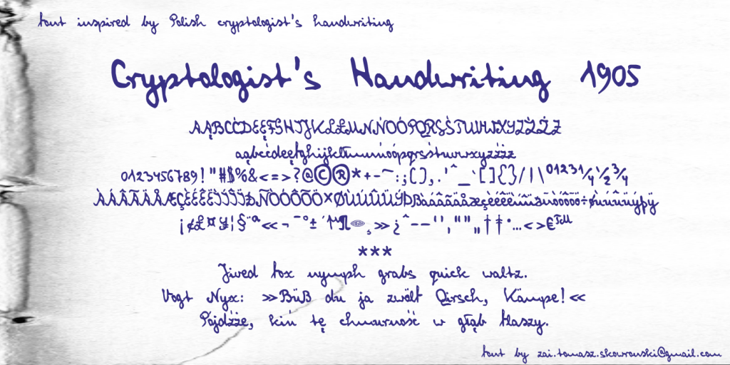 zai Cryptologist's Handwriting 1905 illustration 1