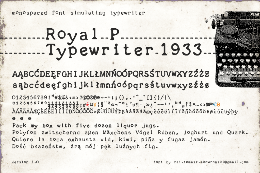 zai Royal P Typewriter 1933 illustration 1