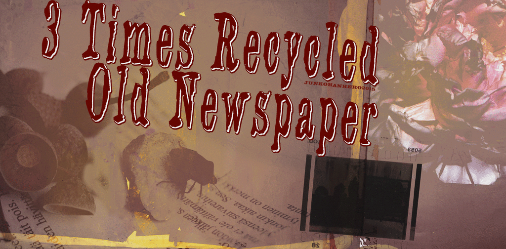 3 Times Recycled Old Newspaper illustration 1