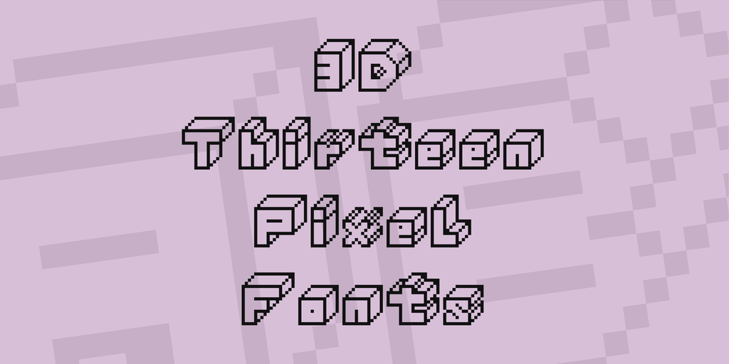 3D Thirteen Pixel Fonts illustration 1