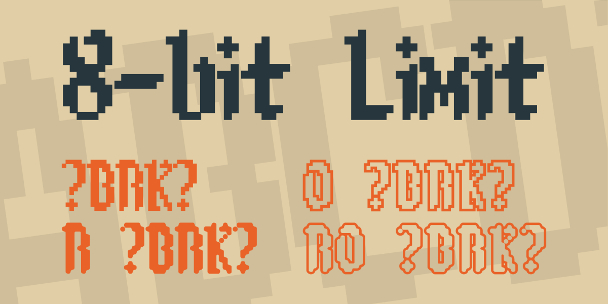8-bit Limit Font Family · 1001 Fonts