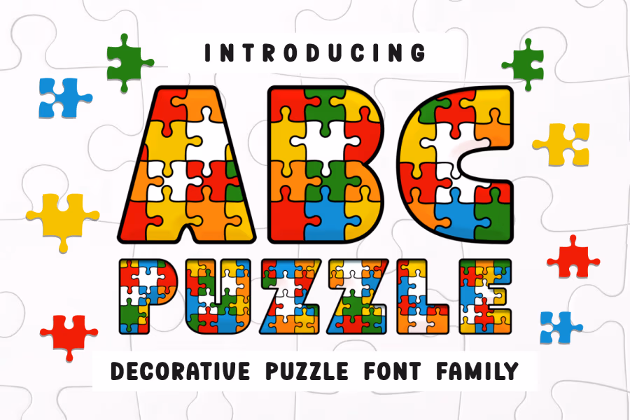 Abc Puzzle by Jasa 7NTypes — Free Font Download | NoBadFonts