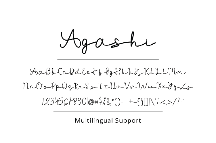 Agashi Signature Font illustration 4