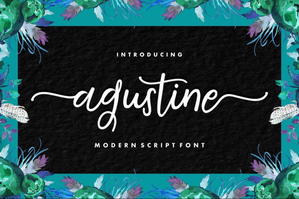 Agustine Script illustration 8