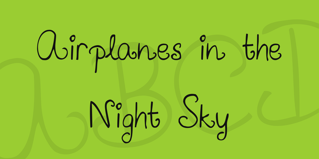 Airplanes in the Night Sky illustration 2