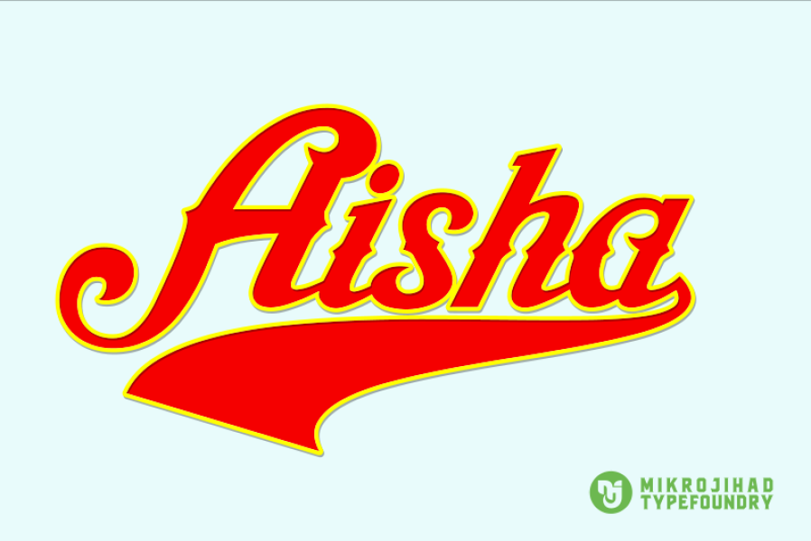 Aisha Script Font · 1001 Fonts