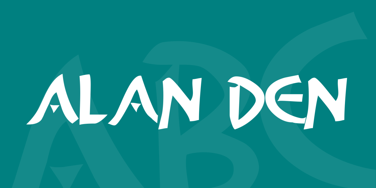 Alan In Cursive Alan Den Font · 1001 Fonts