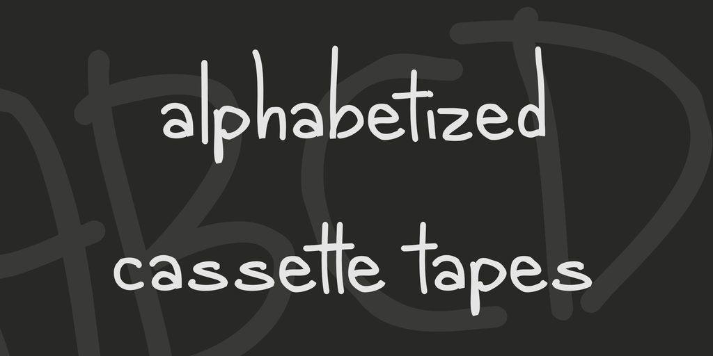 alphabetized cassette tapes illustration 1