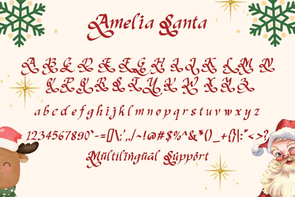 Amelia Santa Demo Font · 1001 Fonts