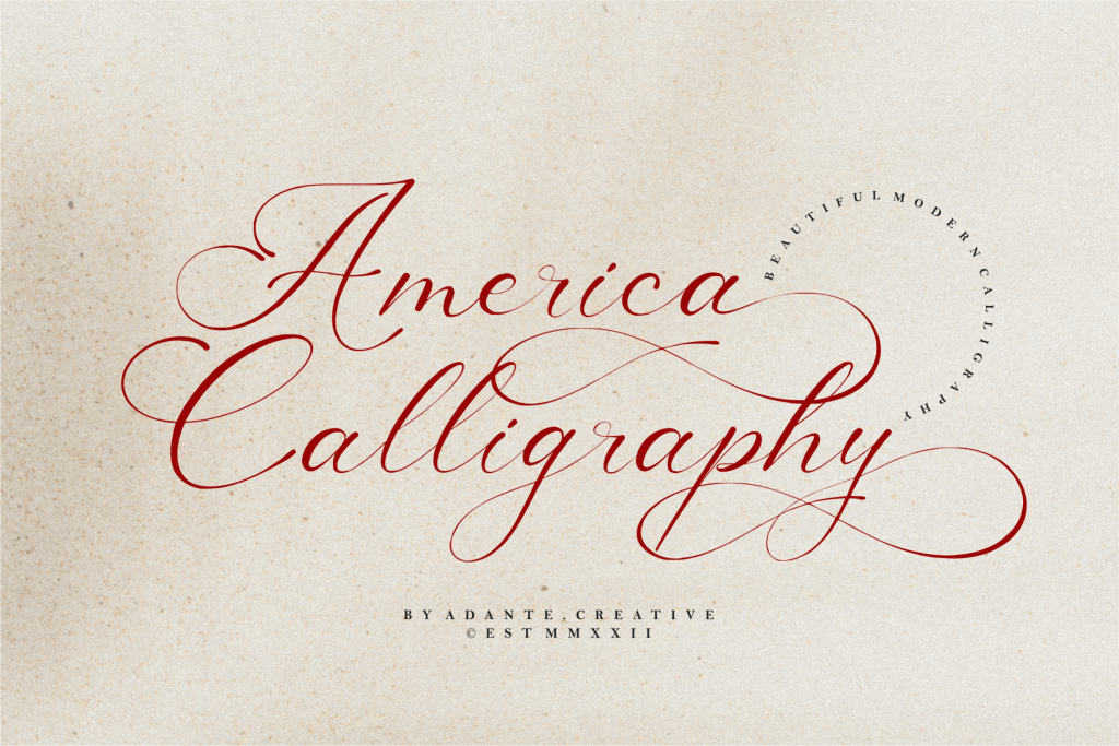 America Calligraphy illustration 3