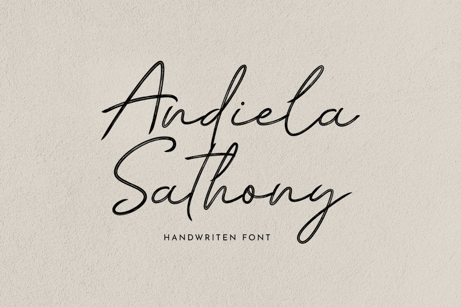 Andiela Sathony Font · 1001 Fonts