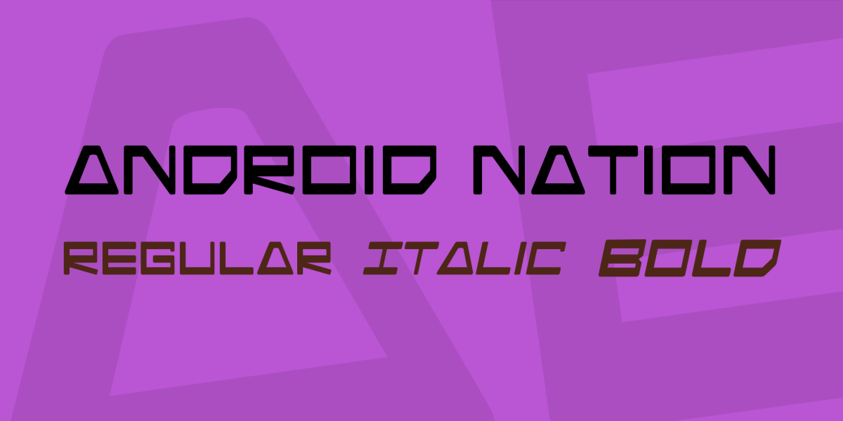 Android Nation Font Family · 1001 Fonts