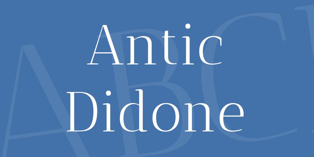 Antic Didone illustration 1