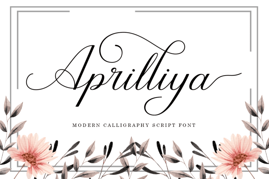 Aprilliya script Font · 1001 Fonts
