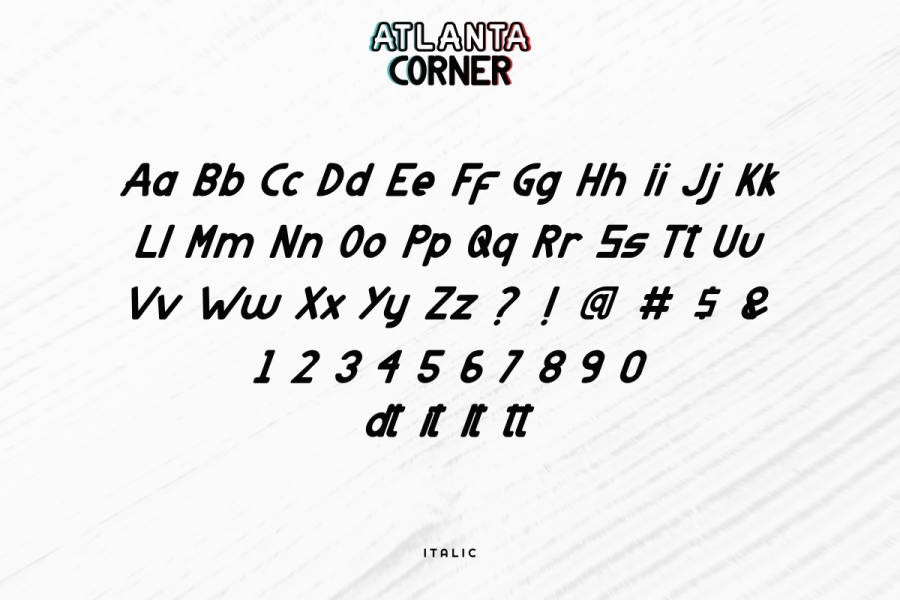 Atlanta Corner Demo Font Family · 1001 Fonts