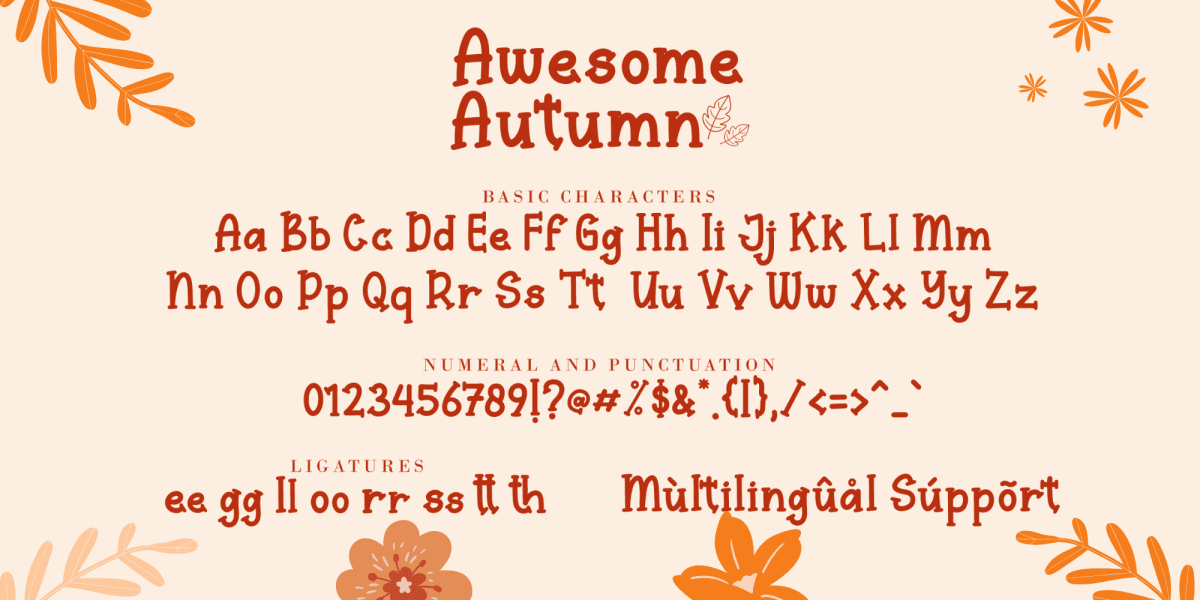 Awesome Autumn Font · 1001 Fonts