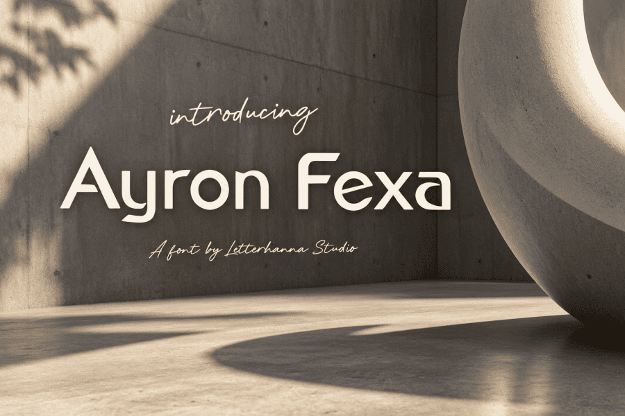 Large Fancy Script Letters Ayron Fexa Personal Use Only Font · 1001 Fonts