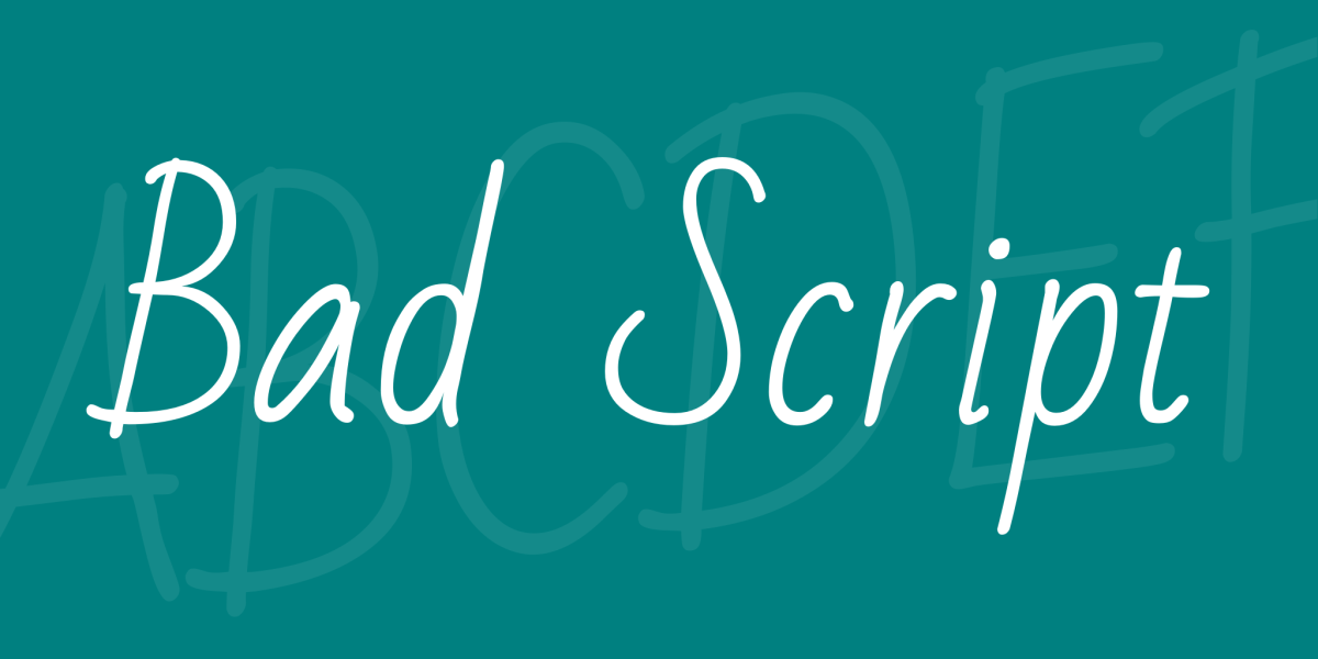 Bad Script Font · 1001 Fonts
