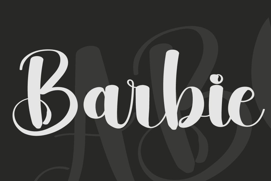 Barbie One Font Barbie Font · 1001 Fonts