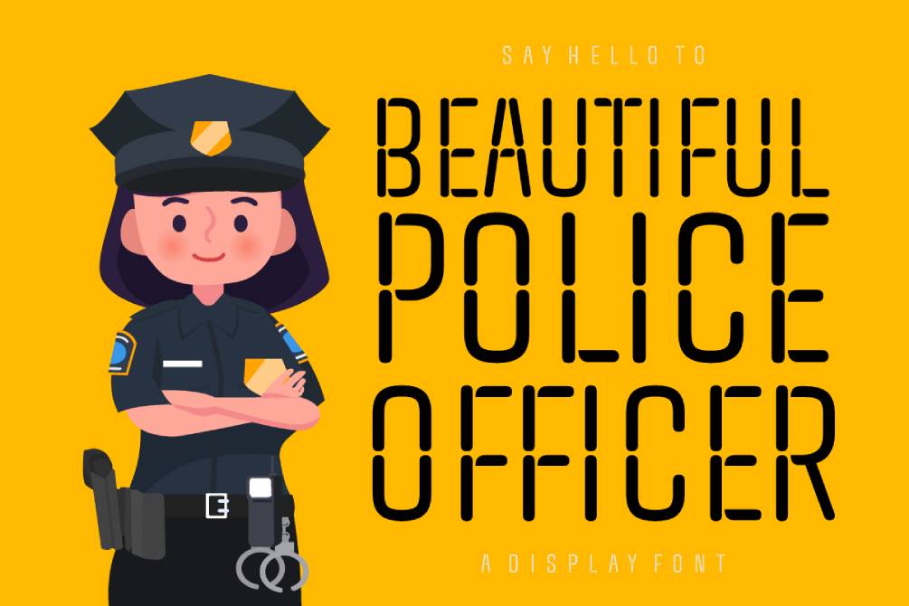 Beautiful Police Officer illustration 2