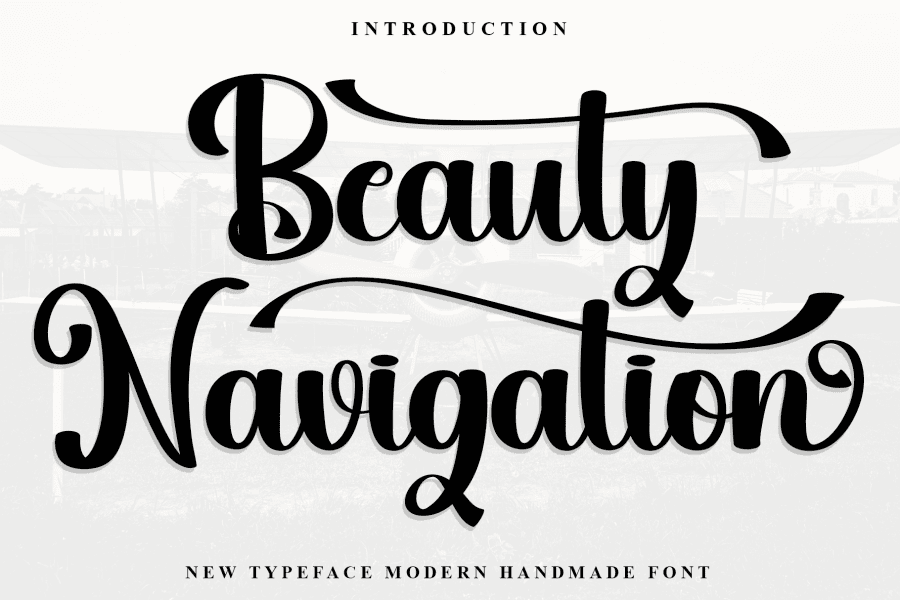Beauty Navigation Font · 1001 Fonts