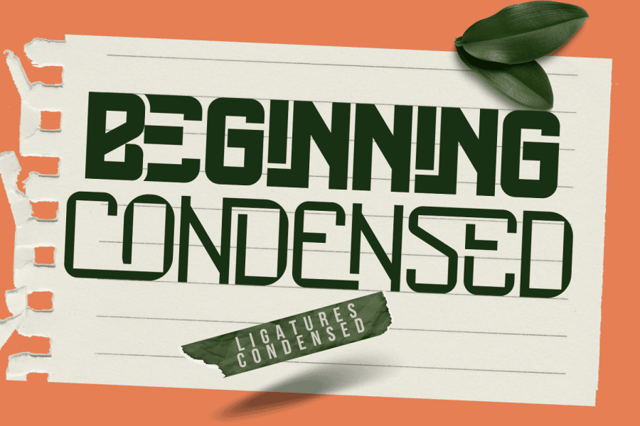 Commence Font Beginning Condensed Demo Font · 1001 Fonts