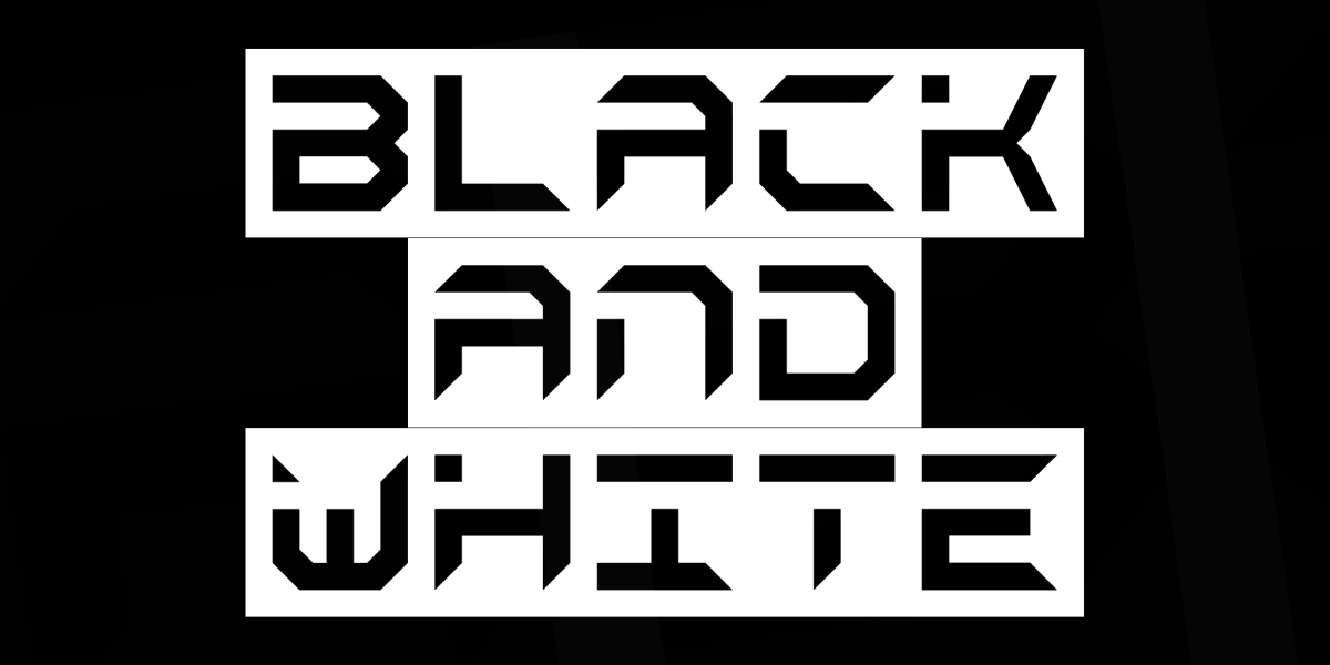 black and white Font · 1001 Fonts