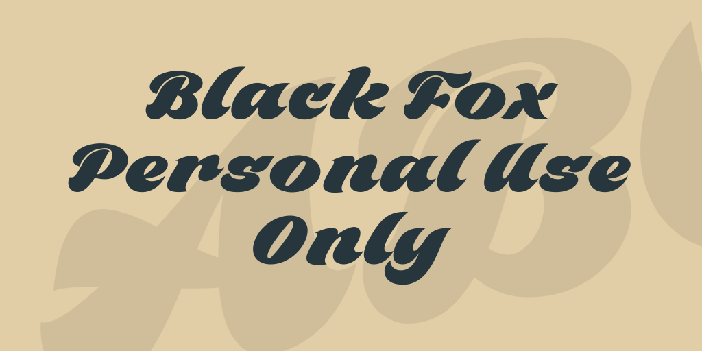 Black Fox Personal Use Only illustration 1