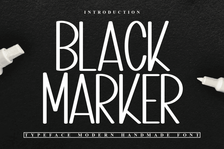 Black Marker1 Font · 1001 Fonts