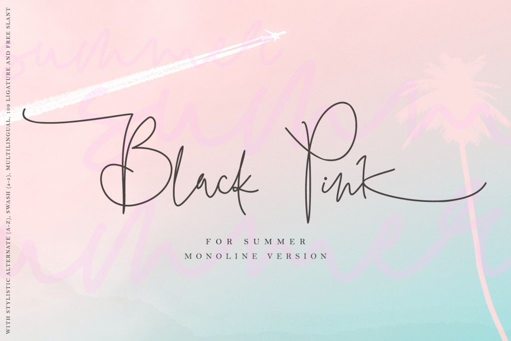 Black Pink Summer illustration 2